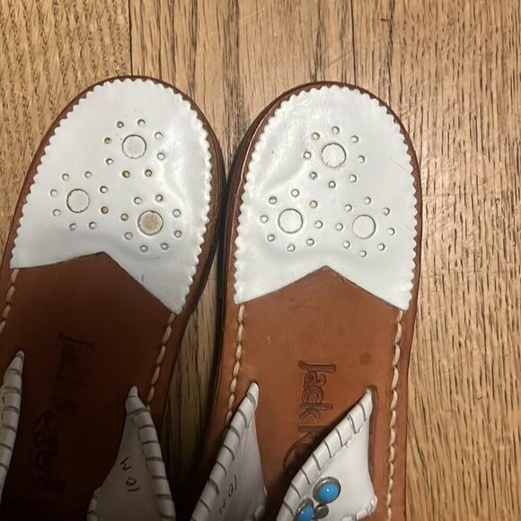 JACK ROGERS LEATHER JEWEL BEADED SANDALS SIZE 10M - Picture 6 of 6